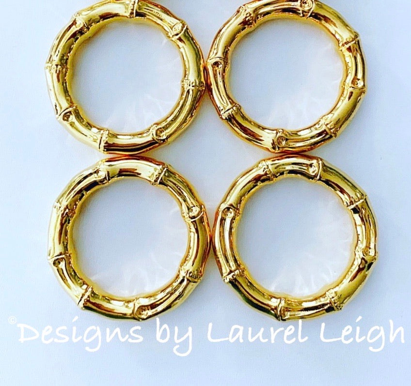 Gold Bamboo Napkin Rings Designs by Laurel Leigh
