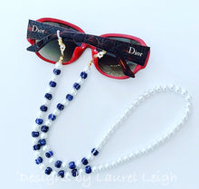 Load image into Gallery viewer, Chinoiserie Chic Pearl Eyeglass / Sunglass / Mask Holder / Lanyard Chain / Necklace -2 Styles - Ginger jar