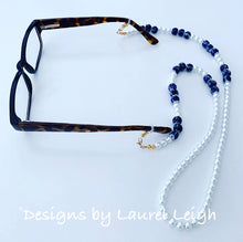Load image into Gallery viewer, Chinoiserie Chic Pearl Eyeglass / Sunglass / Mask Holder / Lanyard Chain / Necklace -2 Styles - Ginger jar