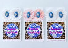Load image into Gallery viewer, Wedgwood Blue Daffodil Cameo Pearl Studs - Chinoiserie jewelry