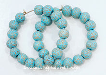Load image into Gallery viewer, Leopard Print Etched Wood Hoops - Chinoiserie jewelry
