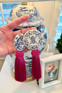 Chinoiserie Decorative Tassel Fuchsia Pink