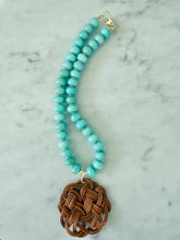 Load image into Gallery viewer, Amazonite Rattan Pendant Necklace