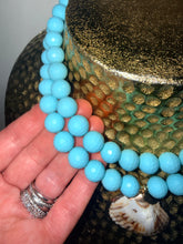 Load image into Gallery viewer, Turquoise Double Strand Shell Pendant Necklace - Chinoiserie jewelry