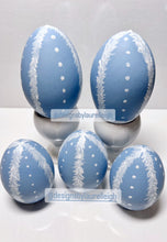 Load image into Gallery viewer, Wedgwood Jasperware Inspired Easter Eggs - Chinoiserie jewelry