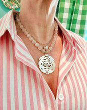 Load image into Gallery viewer, Light Pink Gemstone Pendant Necklace - Chinoiserie jewelry