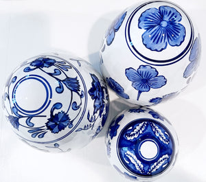 Blue & White Chinoiserie Ceramic Eggs - Chinoiserie jewelry