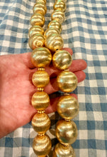 Load image into Gallery viewer, Chunky Brushed Gold Bead Statement Necklace