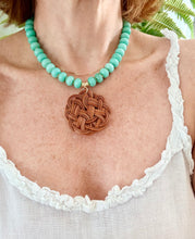 Load image into Gallery viewer, Amazonite Rattan Pendant Necklace