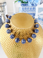 Load image into Gallery viewer, Chunky Chinoiserie Floral Beaded Necklace - Chinoiserie jewelry