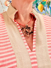 Load image into Gallery viewer, Coral Bamboo Tortoise Pendant Necklace - Chinoiserie jewelry