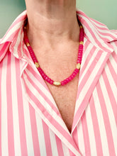 Load image into Gallery viewer, Hot Pink Jade Gemstone Candy Necklace - Chinoiserie jewelry