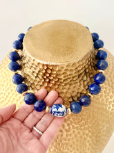 Load image into Gallery viewer, Chinoiserie Lapis Gemstone Necklace - Chinoiserie jewelry