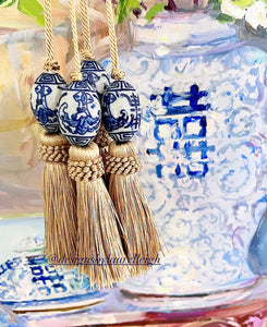 Silver or Gold Decorative Chinoiserie Tassel