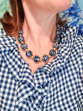 Load image into Gallery viewer, Chunky Chinoiserie Floral Beaded Necklace - Chinoiserie jewelry