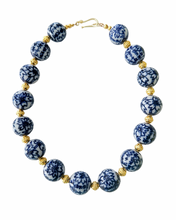 Load image into Gallery viewer, Chunky Chinoiserie Floral Beaded Necklace - Chinoiserie jewelry