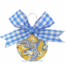 Load image into Gallery viewer, Chinoiserie Ornaments - Blue White Gold Dragon