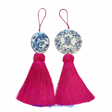 Load image into Gallery viewer, Chinoiserie Decorative Tassel Fuchsia Pink