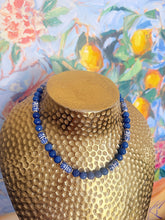 Load image into Gallery viewer, Blue Chinoiserie Gemstone Candy Necklace - Chinoiserie jewelry