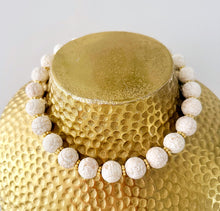 Load image into Gallery viewer, Chunky White Turquoise Chinoiserie Necklace - Chinoiserie jewelry