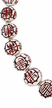Load image into Gallery viewer, Brown Chinoiserie Coin Bead Necklace