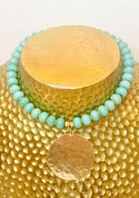 Load image into Gallery viewer, Amazonite Gold Pendant Necklace