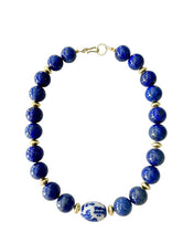 Load image into Gallery viewer, Chinoiserie Lapis Gemstone Necklace - Chinoiserie jewelry