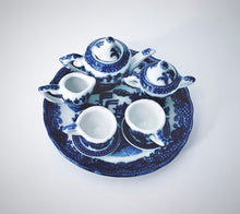 Load image into Gallery viewer, Vintage Miniature Blue Willow Child’s 10 Piece Tea Set - Chinoiserie jewelry