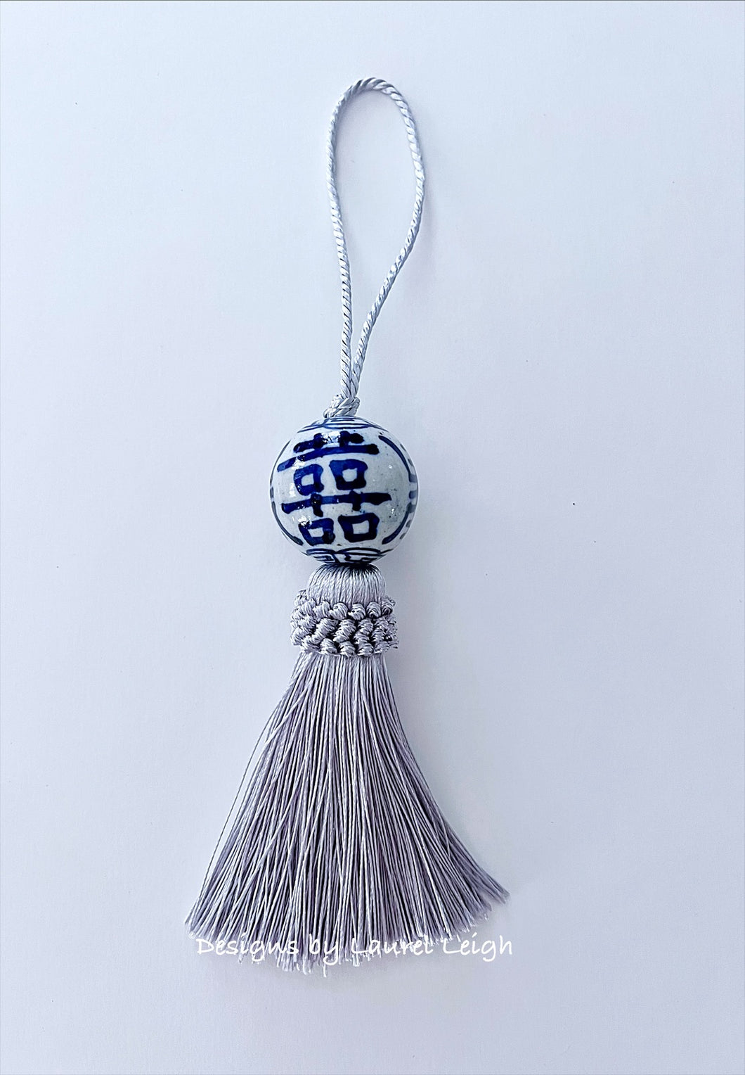 Silver or Gold Decorative Chinoiserie Tassel - Chinoiserie jewelry