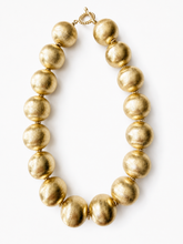 Load image into Gallery viewer, Chunky Brushed Gold Bead Statement Necklace