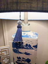 Load image into Gallery viewer, Chinoiserie Decorative Tassel Navy Blue - Chinoiserie jewelry