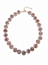 Load image into Gallery viewer, Brown Chinoiserie Coin Bead Necklace