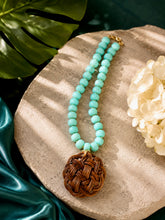 Load image into Gallery viewer, Amazonite Rattan Pendant Necklace