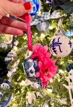 Load image into Gallery viewer, Blue Willow Floral Tea Cup Ornament - Chinoiserie jewelry