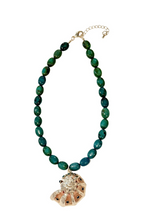 Load image into Gallery viewer, Green Turquoise Shell Pendant Necklace