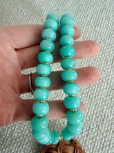 Load image into Gallery viewer, Amazonite Rattan Pendant Necklace