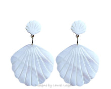 Load image into Gallery viewer, Mother of Pearl Shell Drop Earrings - Chinoiserie jewelry