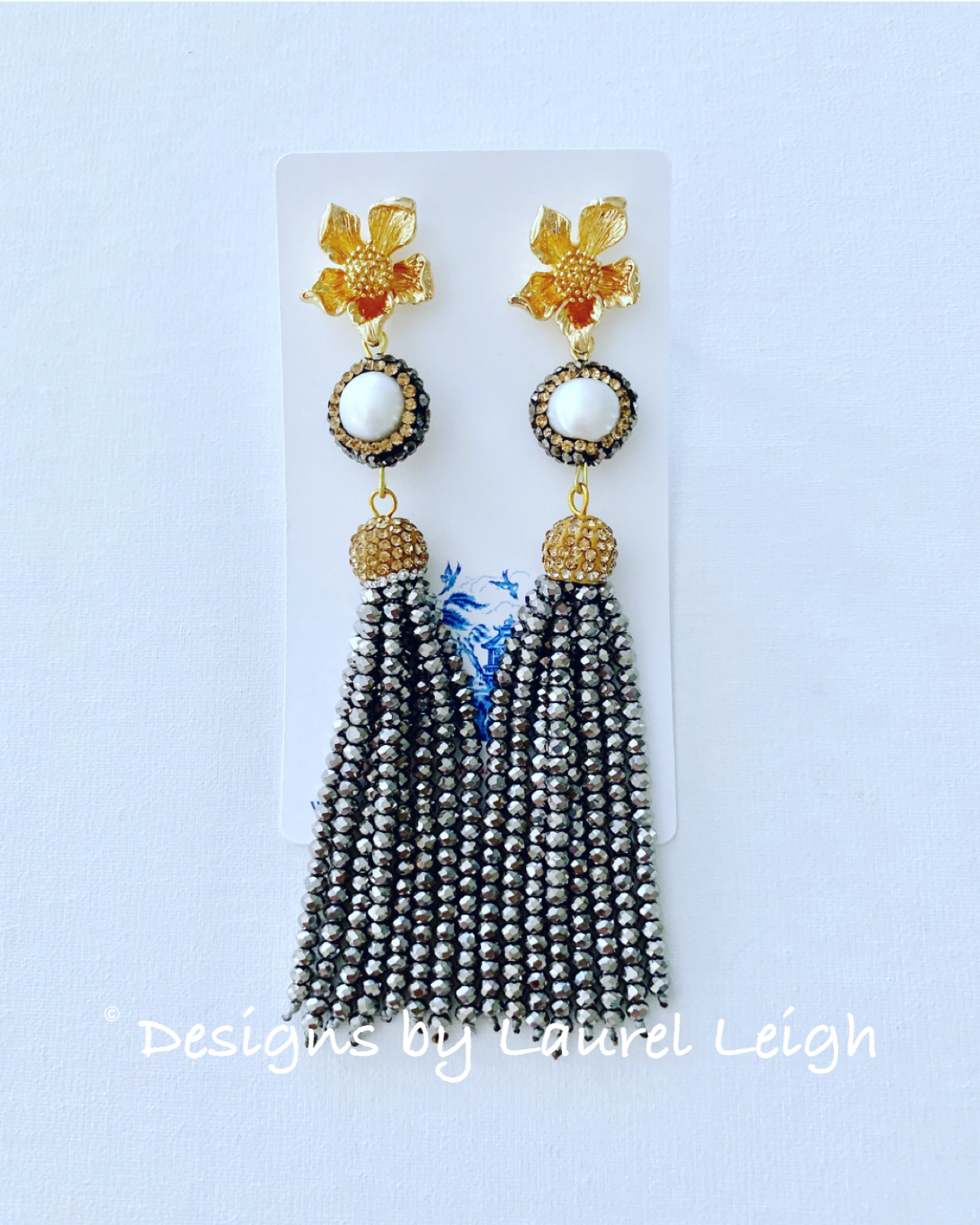 Pearl & Gold Beaded Earrings – Sanvi Jewels
