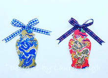 Load image into Gallery viewer, Chinoiserie Dragon Ginger Jar Christmas Ornament - Two Colors - Choose Ribbon - Designs by Laurel Leigh