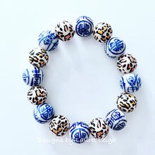 Load image into Gallery viewer, Chinoiserie Leopard Bracelet - Black Multi - Chinoiserie jewelry