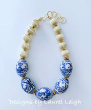 Load image into Gallery viewer, Chinoiserie Statement Necklace - Chinoiserie 