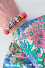 Load image into Gallery viewer, Bubblegum Pink Chinoiserie Peony Bracelet - Style 1 - Ginger jar