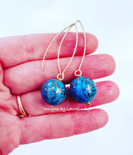Load image into Gallery viewer, Chinoiserie Longevity Drop Earrings - Chinoiserie jewelry