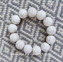 Load image into Gallery viewer, Chunky Ivory Turquoise Beaded Statement Bracelet - Ginger jar