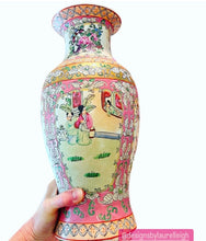 Load image into Gallery viewer, Vintage Famille Rose Medallion Vase - Chinoiserie jewelry