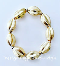 Load image into Gallery viewer, Gold Oval Bead Statement Bracelet - Chinoiserie jewelry