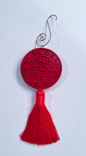 Load image into Gallery viewer, Red Cinnabar Tassel Ornament - Chinoiserie jewelry