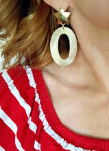 Load image into Gallery viewer, Gold Star Post Hoop Earrings - Two Sizes - Ginger jar