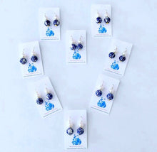 Load image into Gallery viewer, Chinoiserie Floral Bead &amp; Pearl Drop Earrings - Chinoiserie jewelry