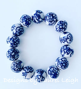 Blue & White Chinoiserie Bracelet - Chinoiserie